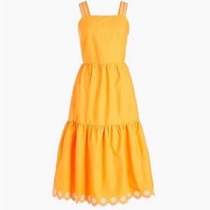 J. Crew Yellow Midi Dress